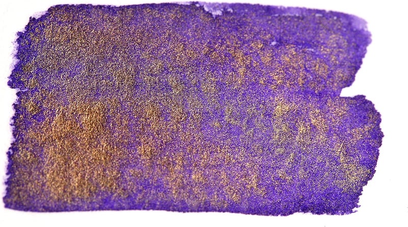 Jacques Herbin 15076JT - One Bottle of Gold Glitter Ink for Fountain Pen, Rollerball, Glass Nib and Nib Holder 50 ml, Imperial Purple - Image 4