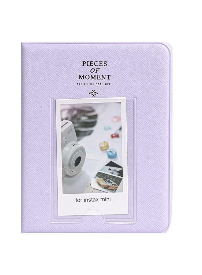 أو أوزون ألبوم صور يحتوي على 64 جيبًا لكاميرا فوجي فيلم إنستاكس ميني 12 11 9 8+ 8 7s 25 26 50s 70 90 / فيلم طابعة فورية وكاميرا فورية وبطاقة اسم - بنفسجي أرجواني - Image 1