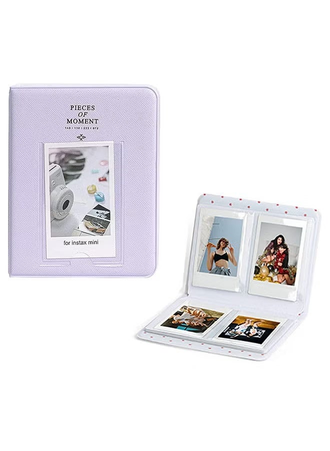 أو أوزون ألبوم صور يحتوي على 64 جيبًا لكاميرا فوجي فيلم إنستاكس ميني 12 11 9 8+ 8 7s 25 26 50s 70 90 / فيلم طابعة فورية وكاميرا فورية وبطاقة اسم - بنفسجي أرجواني - Image 3