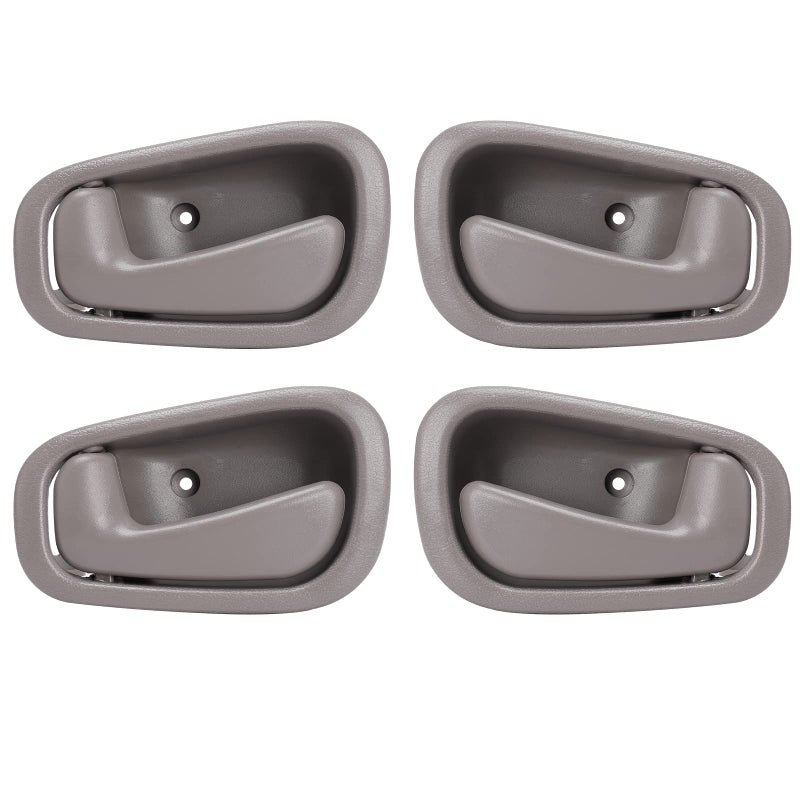 بديل مقبض باب داخلي LCWRGS لسيارة تويوتا كورولا 1998 1999 2000 2001 2002 وشيفروليه بريزم قفل يدوي مقبض باب داخلي أمامي وخلفي للجانب الأيمن والأيسر رمادي