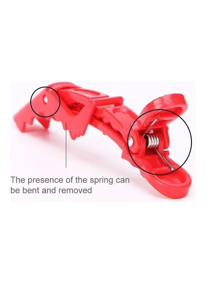 NIBEMINENT 6-Piece Non-Slip off Hair Salon Barber Shop Style Partition Special Clip Tool Red  - Image 5