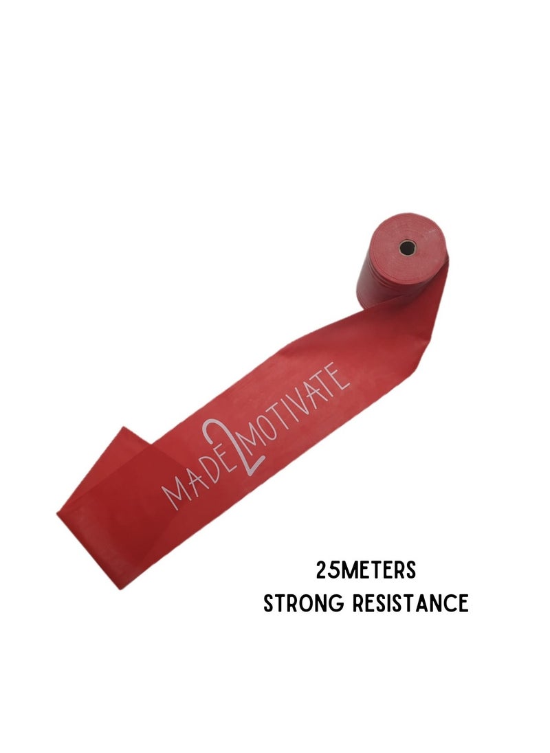 Made2Motivate Strong Resistance Band Elastic Exercise Equipment Straight Stretching Fitness Training For Full Body Leg Crossfit Pt Yoga Stretch Rehab Therapy 