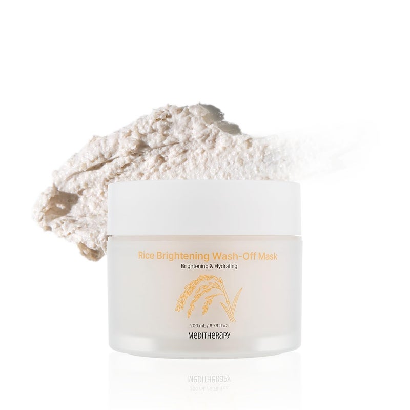 Rice WashOff Mask  Korean Glass Skin Face Mask Skincare  Hydrating Rice Clay Mask for Face  Natural Exfoliants Gently Improve Skin Texture Even Skin Tone and Restore Radiant Glow 676 floz