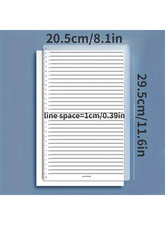 Precision 0 39 Inch Pitch Line Guide Plate Transparent PVC Ruler 1pc - Image 5