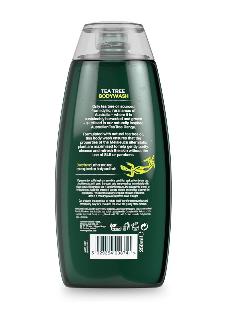 australian tea tree Body Wash Purifying Natural Vegan Cruelty Free Paraben and SLS Free Stimulating 250 ml - Image 2