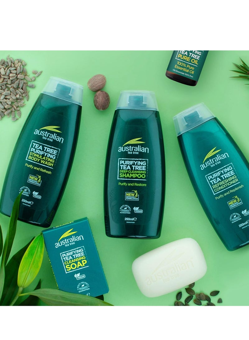 australian tea tree Body Wash Purifying Natural Vegan Cruelty Free Paraben and SLS Free Stimulating 250 ml - Image 4