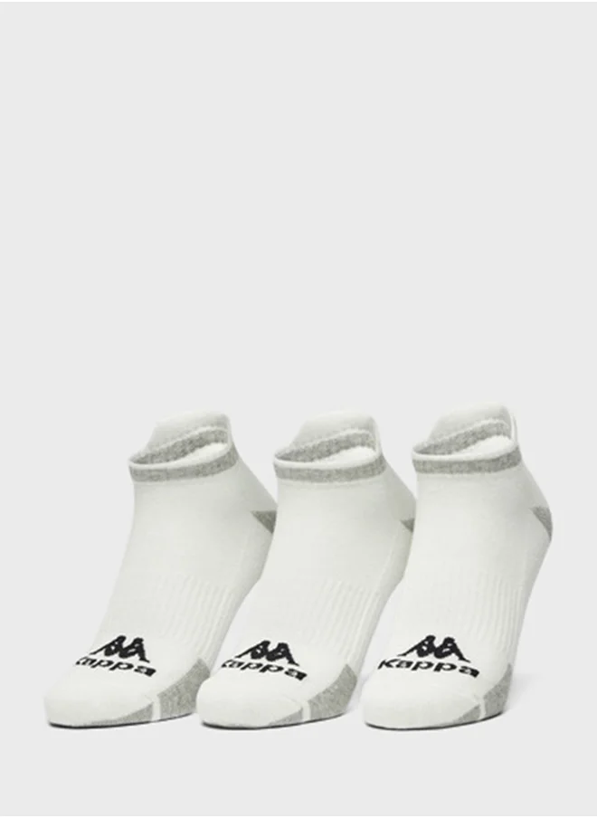 Kappa 3 Pack Logo Ankle Socks