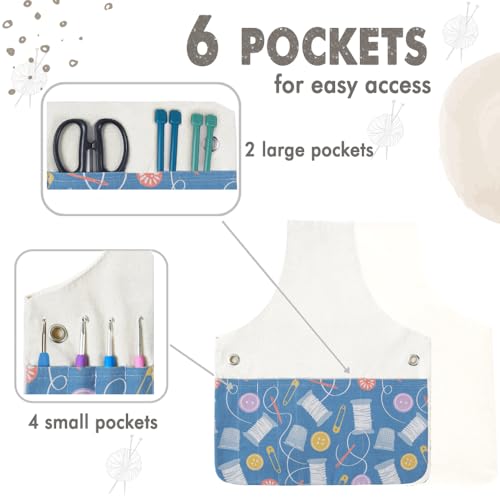 TOGETRUE Yarn Bag, Knitting Crochet Tote Bag, Lightweight Yarn Storage Bag Organizer, Travel Knitting Wrist Bag, Yarn Tote Bags for Crocheting, Holding Yarn, Knitting Needles (Accessories Pattern) - Image 3