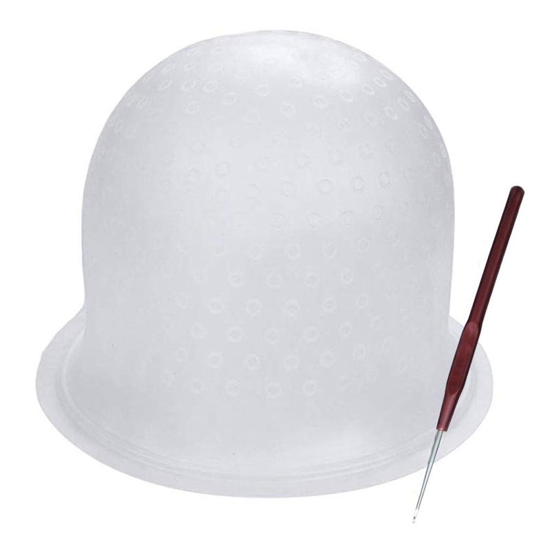 Beikalone Highlight Caps with Coloring Hair Hook 2 Packs, Frosting Coloring Cap, Professional Salon Silicone Hairdressing Tools - Image 2