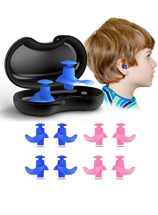 Depend Swimming Earplugs, 2 Pairs Pack Waterproof Reusable Silicone Swimming Ear Plugs for Swimming Showering Bathing Surfing Snorkeling and Other Water Sports, Suitable for Kids and Adults - Image 1