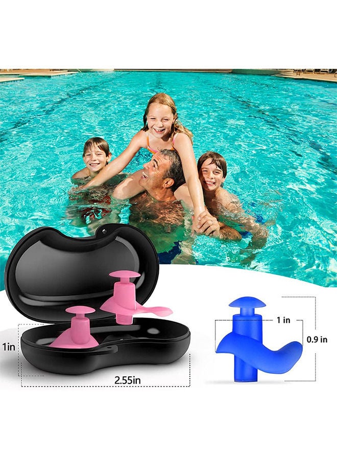 Depend Swimming Earplugs, 2 Pairs Pack Waterproof Reusable Silicone Swimming Ear Plugs for Swimming Showering Bathing Surfing Snorkeling and Other Water Sports, Suitable for Kids and Adults - Image 4