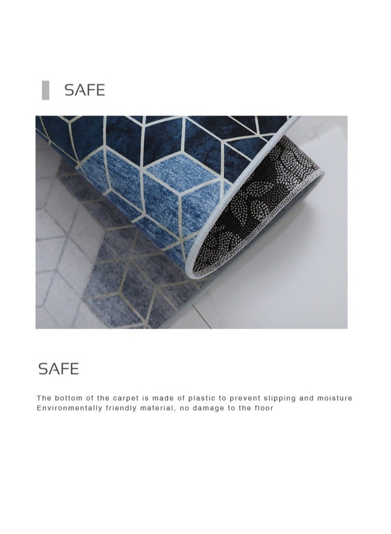 Y&D 2-Piece Non-Slip Floor Mats Geometry Pattern Super Absorbent Kitchen Rug Set  - Image 5