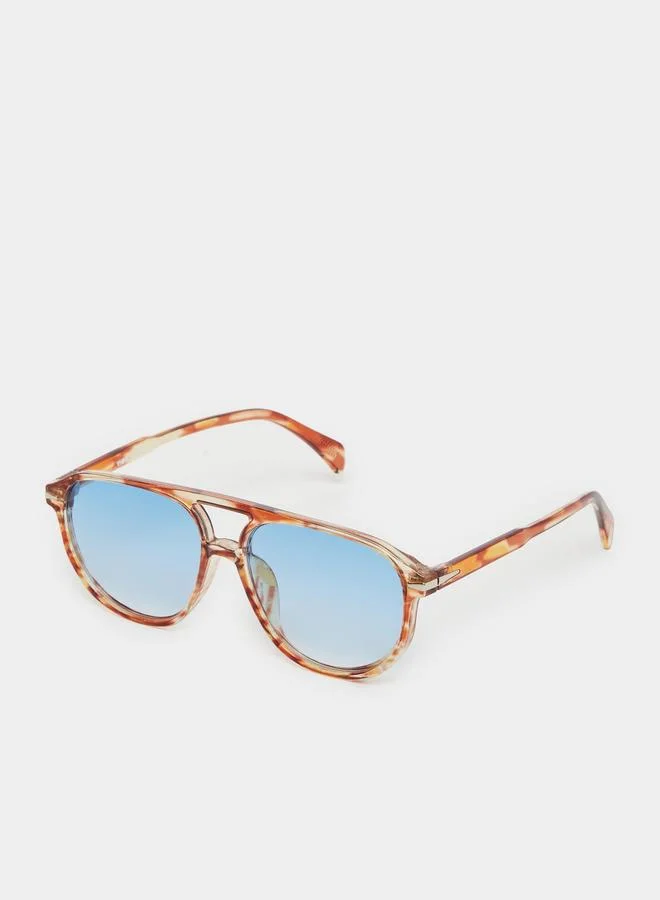 Styli Styli Double Bridge Aviator Sunglasses