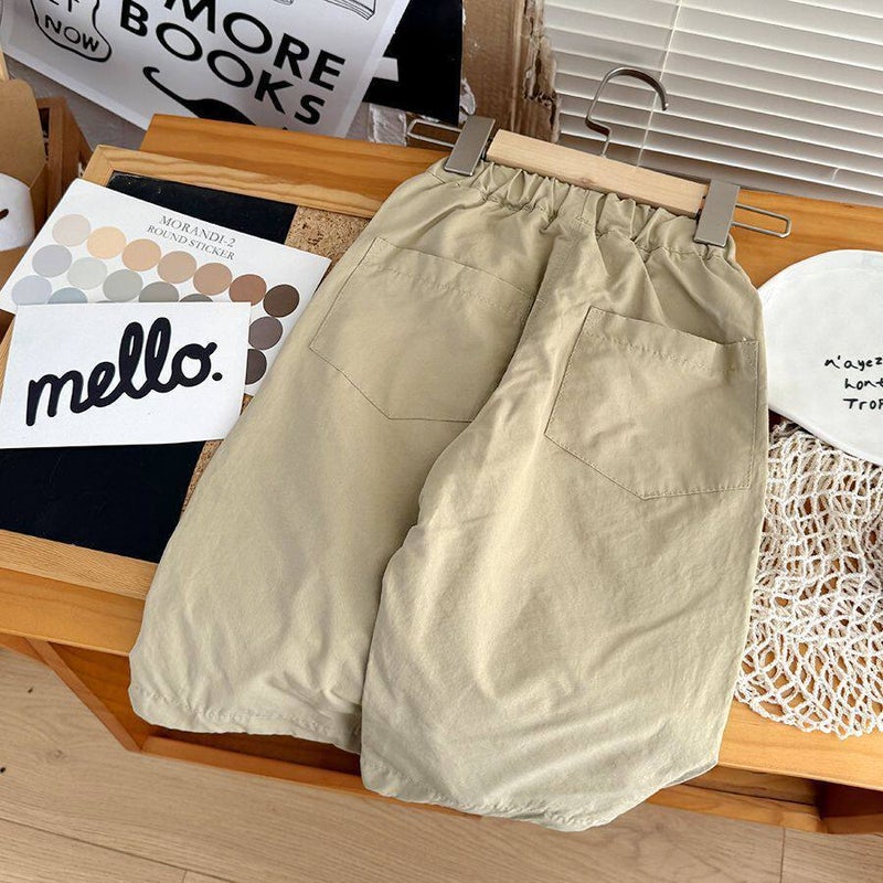 Boys' Khaki Cargo Pants Korean Style Loose Straight - Image 3