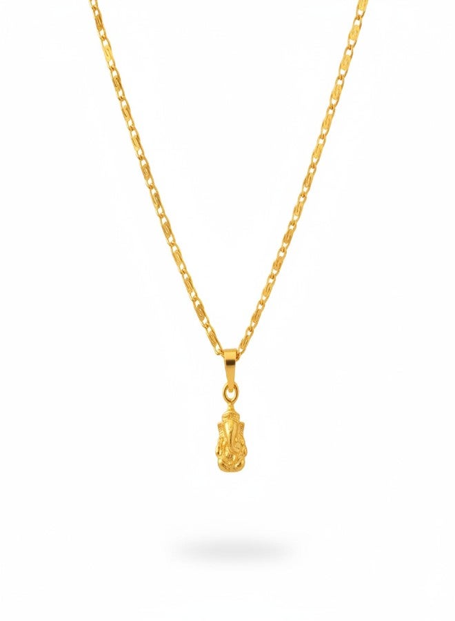 CHARMS Gold Finish Ganpati Pendant – Casual & Everyday Wear Spiritual Necklace - Image 2