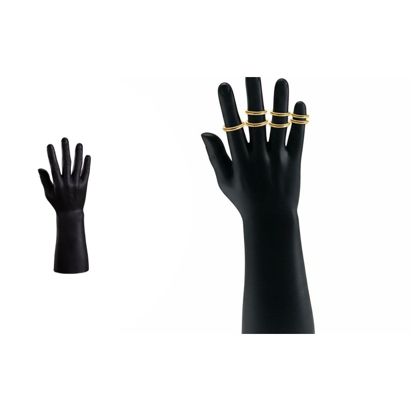 Realistic Right Hand Black Vinyl Male Hand Model For Watch Ring Display Glove Testing And Photography Props 30x12x6 Cm - Image 5