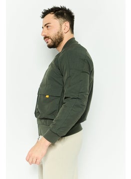 Adidas Men Sportswear Fit Long Sleeves Outdoor Jacket, Olive  - Image 3