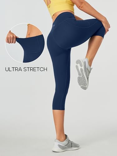 Heathyoga Capri Leggings for Women High Waisted Capri Leggings with Pockets for Women Yoga Pants with Pockets - Image 4