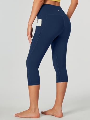Heathyoga Capri Leggings for Women High Waisted Capri Leggings with Pockets for Women Yoga Pants with Pockets - Image 2