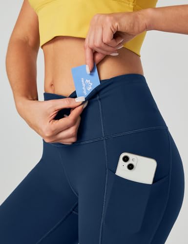 Heathyoga Capri Leggings for Women High Waisted Capri Leggings with Pockets for Women Yoga Pants with Pockets - Image 3