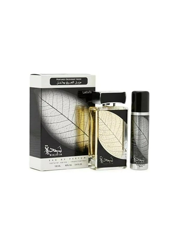 لطافة طقم هدية نجدية مكون من قطعتين EDP 100 ml، Deodorant 200 ml  - Image 2