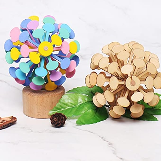Bonbela Wooden Stress Relief Toy Decompression Wall Sequence Spiral Toys for Children Adults with Bright Colors Smooth Surface Safe Non-Toxic for (Macaron Colors) - Image 5