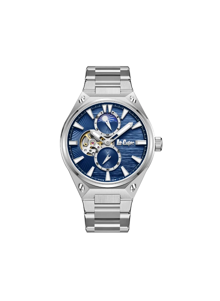 Lee Cooper Men's Automatic Display Watch With Silver Metal Strap - LC08123.390