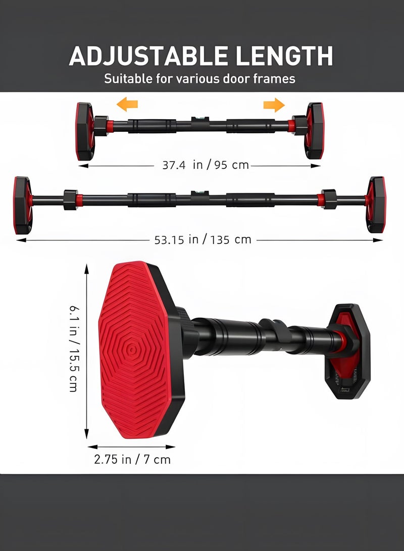 95-135 سنتيمتر تدريب القوة قابل للتعديل سحب المتابعة بار باب المنزل العقل الصالة الرياضية بار ، تركيب بدون براغي ، معدات الصالة الرياضية الرياضة المنزلية - Image 3