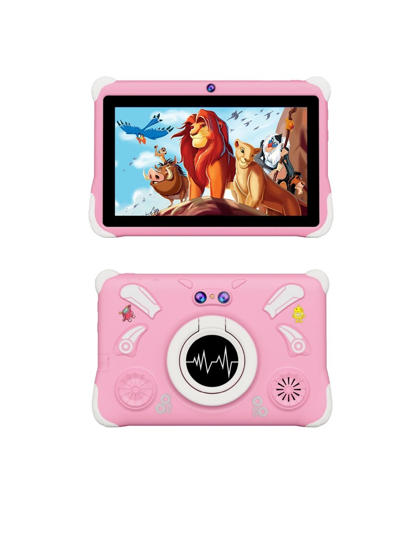 AROAQ T15 Children Tablet, 5G Full Network 7 Inch Smart Learning Kids Tablet, 400mah Battery 4GB RAM 128GB ROM Kids Educational Pad With Quad Core Processor, (1pc, Pink)  - Image 1