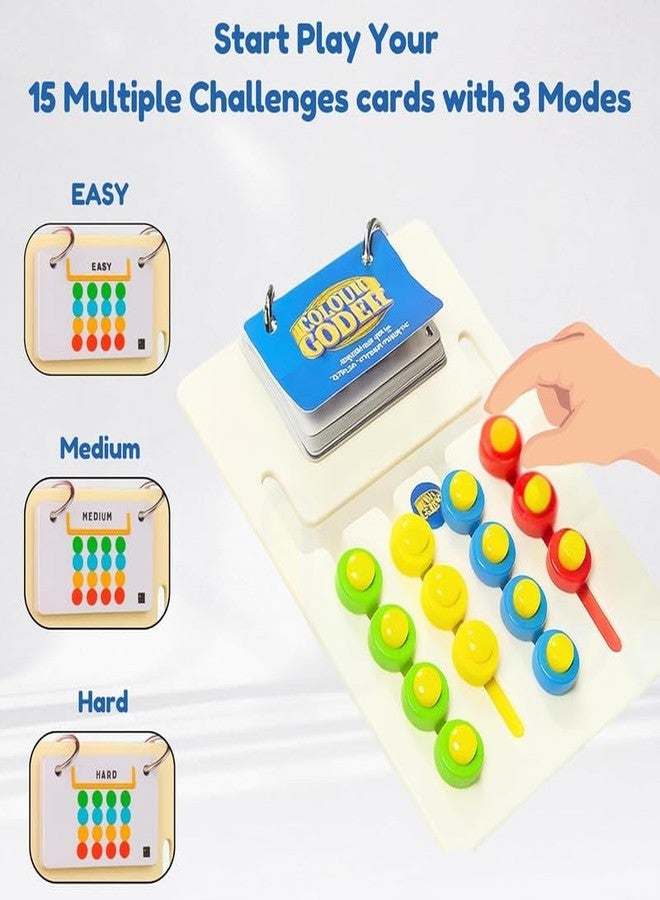 AHBHT Plastic Montessori Slide Puzzle Game Color and Pattern Matching Learning Toys Preschool Educational Activity Toy for Kids (Multicolor) - Image 5