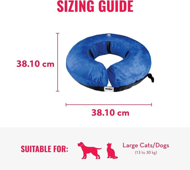 KONG Cloud™ Collar - Plush Inflatable E-Collar for Large Dogs - Ideal for Post Surgery Recovery and Injury Protection - Image 3