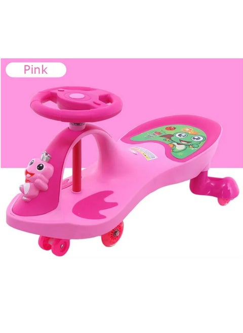 Amazing Swing Car with 360 Degree Swivel Handle and Light-Up PU Wheels for Kids Twist, Rotate and Go - Multi Color Product