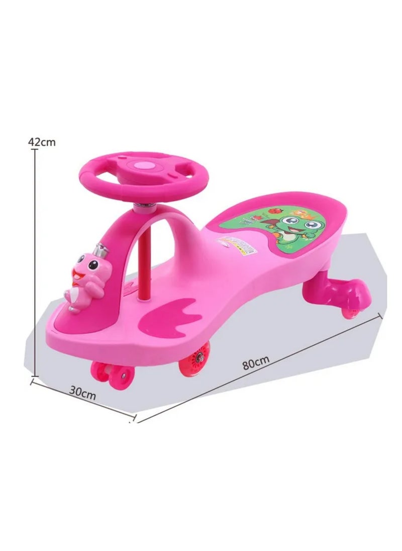 null - Amazing Swing Car with 360 Degree Swivel Handle and Light-Up PU Wheels for Kids Twist, Rotate and Go - Multi Color Product - Image 1