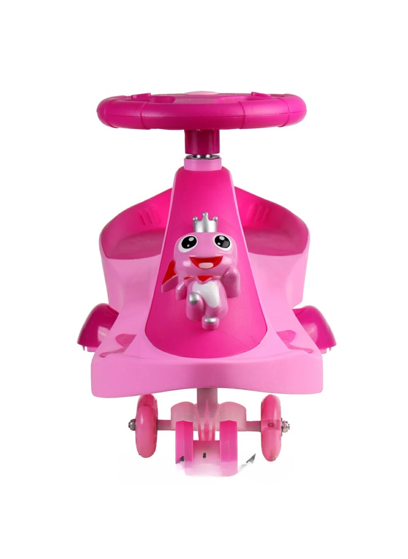 null - Amazing Swing Car with 360 Degree Swivel Handle and Light-Up PU Wheels for Kids Twist, Rotate and Go - Multi Color Product - Image 1