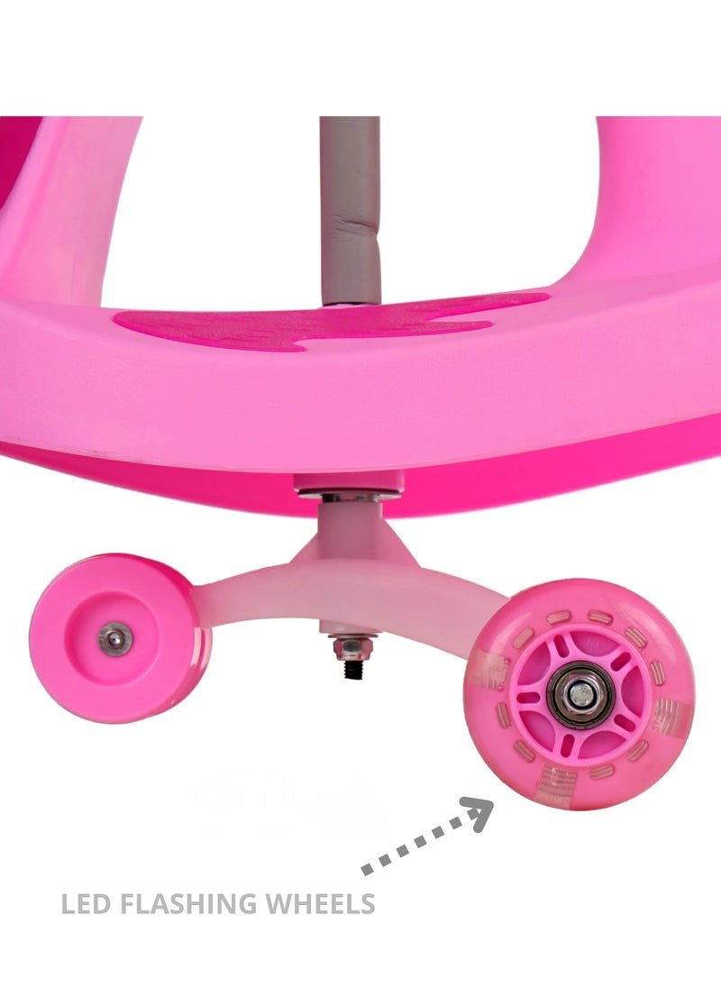 null - Amazing Swing Car with 360 Degree Swivel Handle and Light-Up PU Wheels for Kids Twist, Rotate and Go - Multi Color Product - Image 1