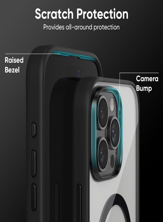 FLOLAB Surtect Tri-Fusion Magnetic for iPhone 16 Pro Max Case Protective Slim Design Magsafe Compatible Military Grade - Black Clear Black - Image 5