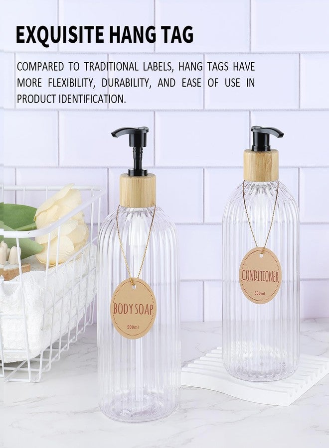 DEROANBOTT A set of Three Shampoo and Shower gel Dispensers, Reusable Shower Soap Dispenser - Large Capacity 16.9 ounces, Empty Plastic Bottle Shower Soap Dispenser With Waterproof label - Image 4