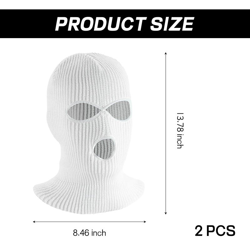 Wogomz 2PCS Car Headrest Cover, Personalized Funny Automotive Seat Headrest Mask Cover, Full Face Ski Mask Front Headrest Protector, Universal Interior Seat Decoration for Most Cars - Image 2