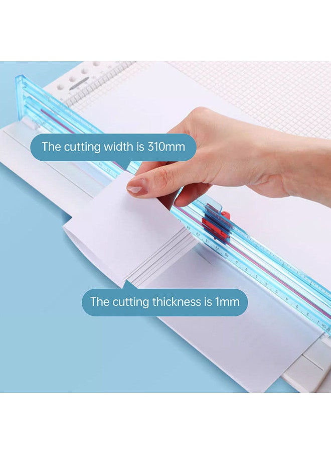 Kw-trio 13095 Paper Trimmer Scoring Board 7 in 1 Craft Paper Cutter Blades Scoring Tool with Paper Folding for Making Photo Scrapbooking Gift Card Label Cardstock 12 x 12 inch  - Image 4