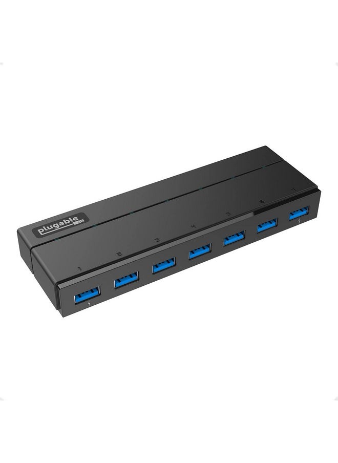 Plugable - 7Port Usb 3.0 Hub With 36W Power Adapter Driverless Effortlessly Connect Devices And Transfer Data At High Speeds - Image 1