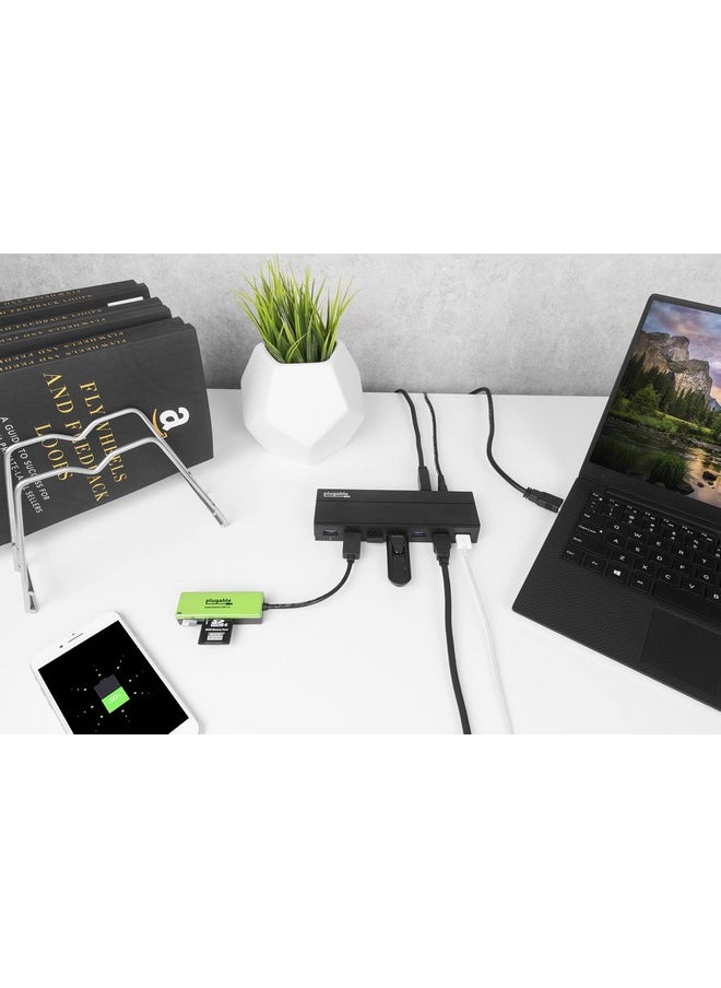 Plugable - 7Port Usb 3.0 Hub With 36W Power Adapter Driverless Effortlessly Connect Devices And Transfer Data At High Speeds - Image 1