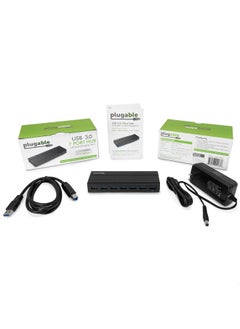 Plugable 7Port Usb 3.0 Hub With 36W Power Adapter Driverless Effortlessly Connect Devices And Transfer Data At High Speeds  - Image 4