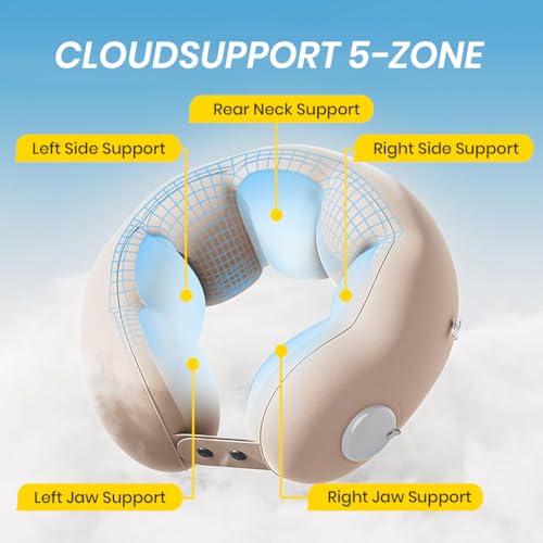 HANNEA® Inflatable Travel Pillow for Airplane, Soft Velvet Inflatable Travel Neck Pillow for Airplanes, Train, Car, Home and Office - Image 4
