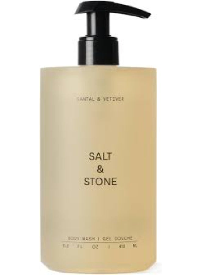 SALT & STONE Body Wash - Santal & Vetiver 450ml - Image 1