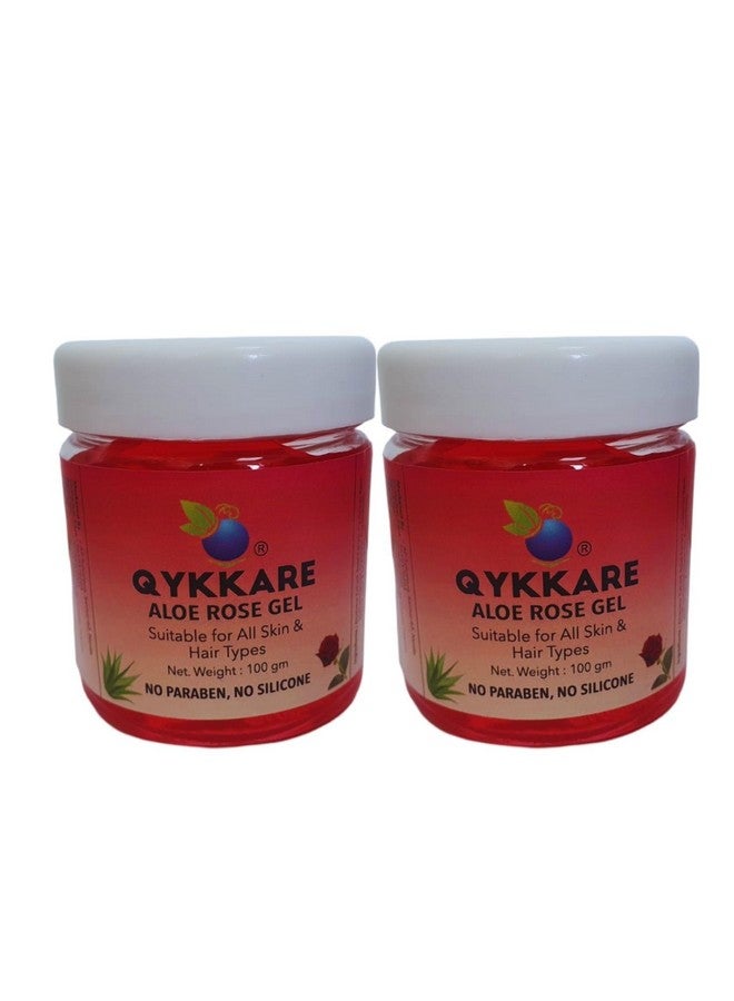 Qykkare Aloe Rose Gel for skin hydration & youthful glowing skin 100gm Ã 2 - Image 1