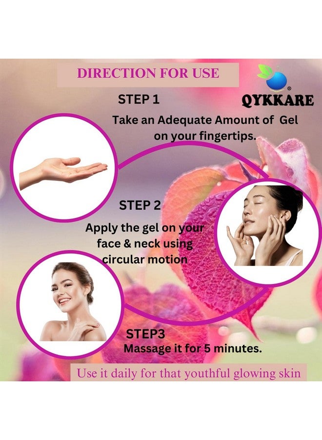 Qykkare Aloe Rose Gel for skin hydration & youthful glowing skin 100gm Ã 2 - Image 4