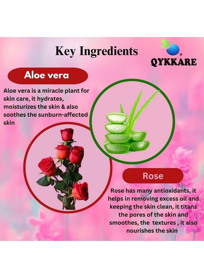 Qykkare Aloe Rose Gel for skin hydration & youthful glowing skin 100gm Ã 2 - Image 2