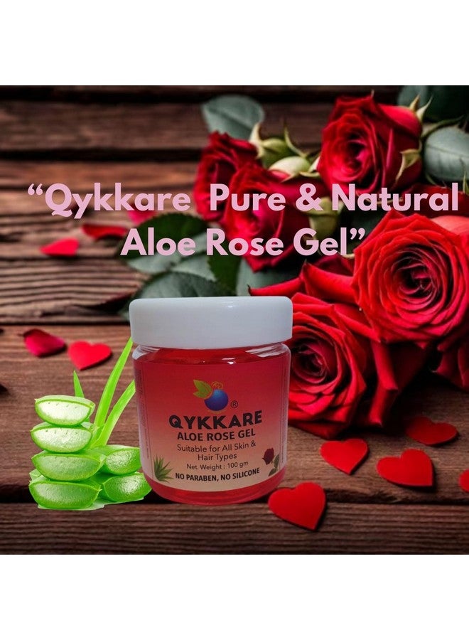 Qykkare Aloe Rose Gel for skin hydration & youthful glowing skin 100gm Ã 2 - Image 5
