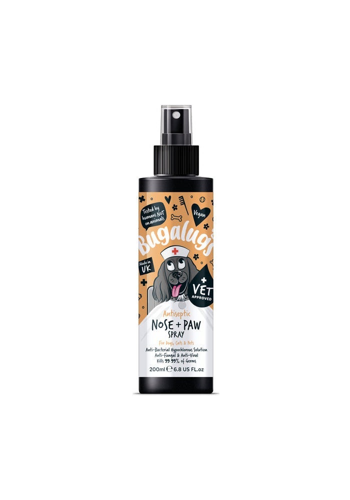 Bugalugs Antiseptic Paw & Nose Spray for Pets - 200ML - Image 1