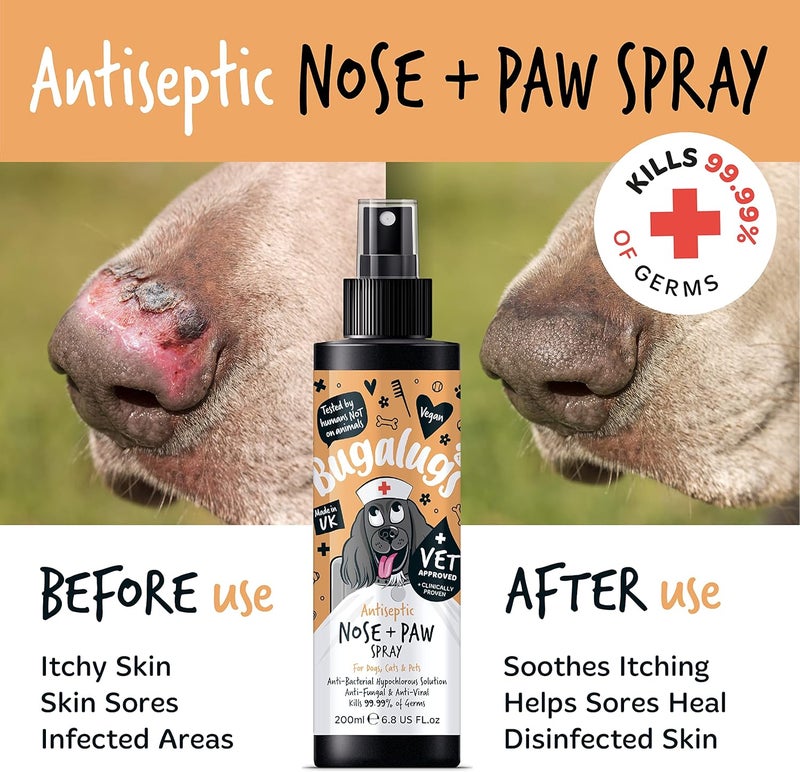 Bugalugs Antiseptic Paw & Nose Spray for Pets - 200ML - Image 5